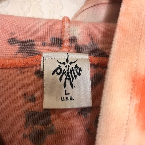 Prana Tie Dye Zip Up Cotton Blend Hoodie - Large - Picture 2 of 5